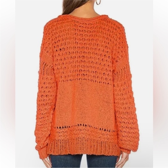 Free People Slouchy V Neck Sweater - Picture 2 of 7